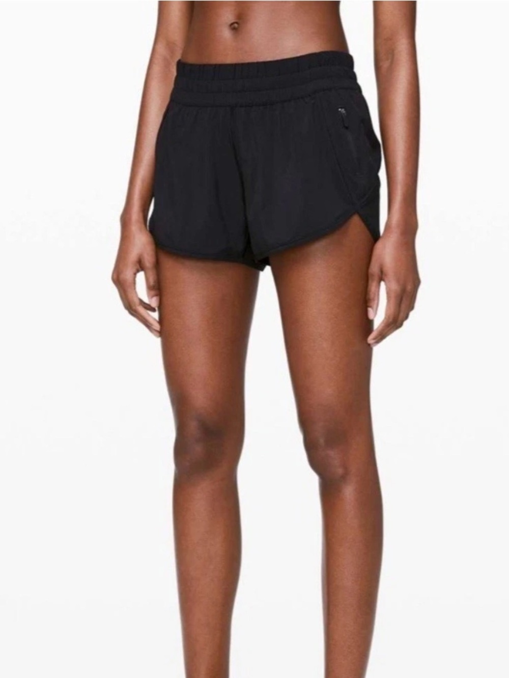 Lululemon Tracker Short V 4" Black Women's Athletic Shorts Size 4